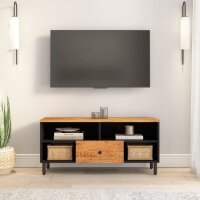 vidaXL TV-Schrank 100x33x46 cm Massivholz Akazie