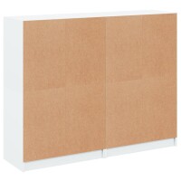 vidaXL B&uuml;cherregal mit T&uuml;ren Wei&szlig; 136x37x109 cm Holzwerkstoff