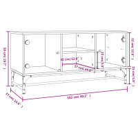 vidaXL TV-Schrank mit Glast&uuml;ren Braun Eichen-Optik 102x37x50 cm