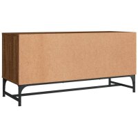 vidaXL TV-Schrank mit Glast&uuml;ren Braun Eichen-Optik 102x37x50 cm