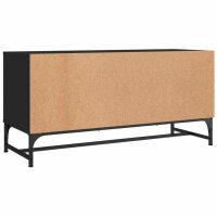 vidaXL TV-Schrank mit Glast&uuml;ren Schwarz 102x37x50 cm