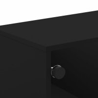 vidaXL TV-Schrank mit Glast&uuml;ren Schwarz 102x37x50 cm