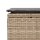 vidaXL Gartenhocker mit Kissen Beige 55x55x37 cm Poly Rattan