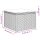 vidaXL Gartenhocker mit Kissen Beige 55x55x37 cm Poly Rattan