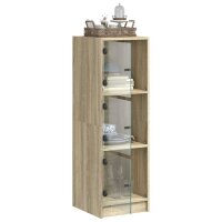 vidaXL Highboard mit Glast&uuml;ren Sonoma-Eiche 35x37x109 cm