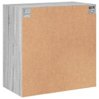 vidaXL Wandschrank mit Glast&uuml;ren Grau Sonoma 68x37x68,5 cm