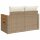 vidaXL Gartensofa mit Kissen 2-Sitzer Beige Poly Rattan