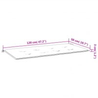 vidaXL Gartenbank-Auflage Blattmuster 120x50x3 cm Oxford-Gewebe