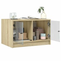 vidaXL Couchtisch mit Glast&uuml;ren Sonoma-Eiche 68x50x42 cm