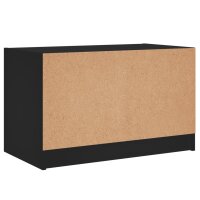 vidaXL TV-Schrank mit Glast&uuml;ren Schwarz 68x37x42 cm