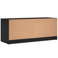 vidaXL TV-Schrank mit Glast&uuml;ren Schwarz 102x37x42 cm