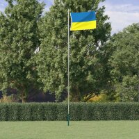 vidaXL Flagge der Ukraine mit Messingösen 90x150 cm