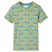 Kinder-T-Shirt Helles Khaki 116