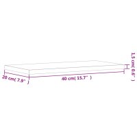 vidaXL Wandregale 4 Stk. Braun Eichen-Optik 40x20x1,5 cm Holzwerkstoff