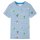 Kinder-T-Shirt Blau Melange 128