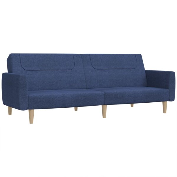 vidaXL Schlafsofa 2-Sitzer Blau Stoff