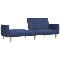 vidaXL Schlafsofa 2-Sitzer Blau Stoff