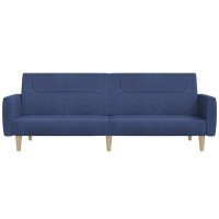 vidaXL Schlafsofa 2-Sitzer Blau Stoff