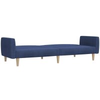 vidaXL Schlafsofa 2-Sitzer Blau Stoff