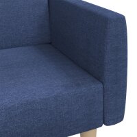 vidaXL Schlafsofa 2-Sitzer Blau Stoff