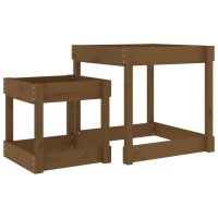 vidaXL Sand-Spieltische 2 Stk. Honigbraun Massivholz Kiefer