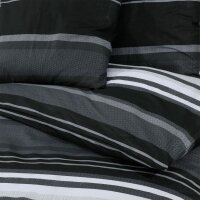 vidaXL Bettw&auml;sche-Set Schwarz und Wei&szlig; 220x240 cm Baumwolle