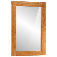 vidaXL Badspiegel 50x70x2,5 cm Massivholz Akazie und Glas