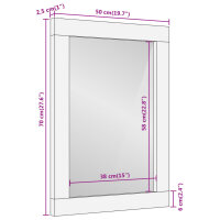 vidaXL Badspiegel 50x70x2,5 cm Massivholz Akazie und Glas