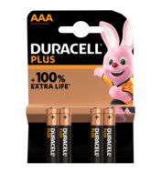 Duracell Plus alkalibatterien AAA pro 4 Stück
