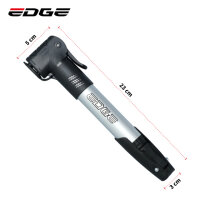 Edge Tyfoon Mini-Fahrradpumpe 8 bar / 116 PSI Schwarz/Grau