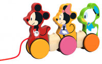Tooky Toy Mickey Mouse Familie hölzerne Ziehfigur 18...