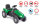 AMIGO Pilsan Mega batterie Fahrzeug Trettraktor 12V grün/schwarz