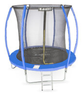 AMIGO Basic trampolin mit Sicherheitsnetz und Leiter 244 cm blau