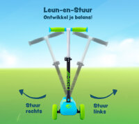 AMIGO Twister faltbarer 3-Rad-Kinderroller mit Fu&szlig;bremse blau/lime