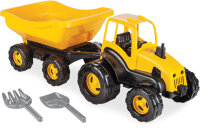 Pilsan traktor mit Anhänger gelb/schwarz 4-teilig