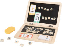 Tooky Toy Pädagogisches Holzspielzeug Laptop 58-teilig
