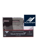 Rucanor Herren Boxershorts 3er-Pack schwarz/grau/weiß Größe M