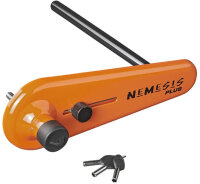 Fullstop Nemesis Plus Radklemme SCM für Wohnmobile orange