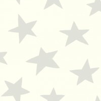 RoomMates Selbstklebende Tapete Sterne 52 x 500 cm Weiß/Grau