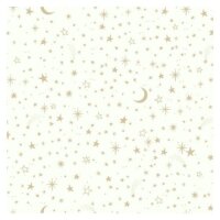 RoomMates Selbstklebende Tapete Twinkle Stars 52 x 500 cm Weiß/Gold
