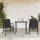 vidaXL 3-tlg. Bistro-Set mit Kissen Schwarz Poly Rattan