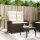 vidaXL Gartenbank Verstellbar mit Kissen Braun Poly Rattan