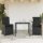 vidaXL 3-tlg. Bistro-Set mit Kissen Schwarz Poly Rattan