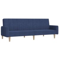 vidaXL Schlafsofa 2-Sitzer Blau Stoff