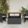 vidaXL Gartentisch Schwarz 110x110x71 cm Poly Rattan und Akazienholz