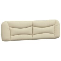 vidaXL Kopfteil-Kissen Creme 180 cm Stoff
