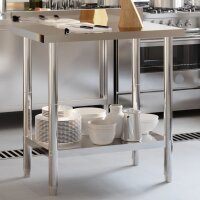 vidaXL Küchen-Arbeitstisch mit Aufkantung 82,5x55x93...