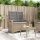 vidaXL Gartenbank Verstellbar mit Kissen Beige Poly Rattan