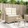 vidaXL Gartenbank Verstellbar mit Kissen Beige Poly Rattan