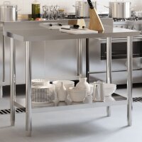vidaXL Küchen-Arbeitstisch mit Aufkantung 110x55x93...